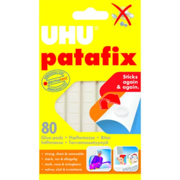 Häftmassa Patafix 80 bitar UHU